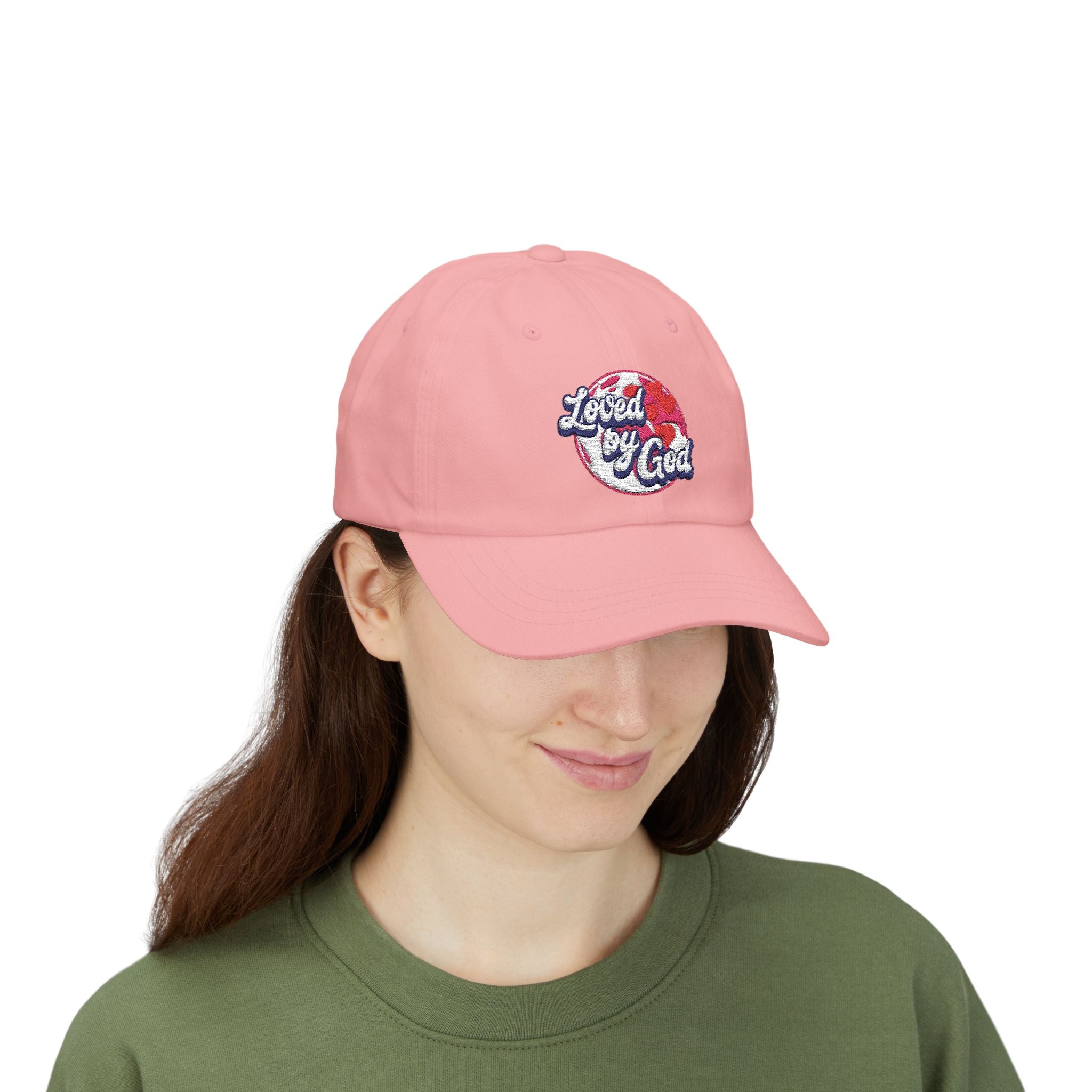 Pink Dad Cap 'Loved by God' Christian Hat
