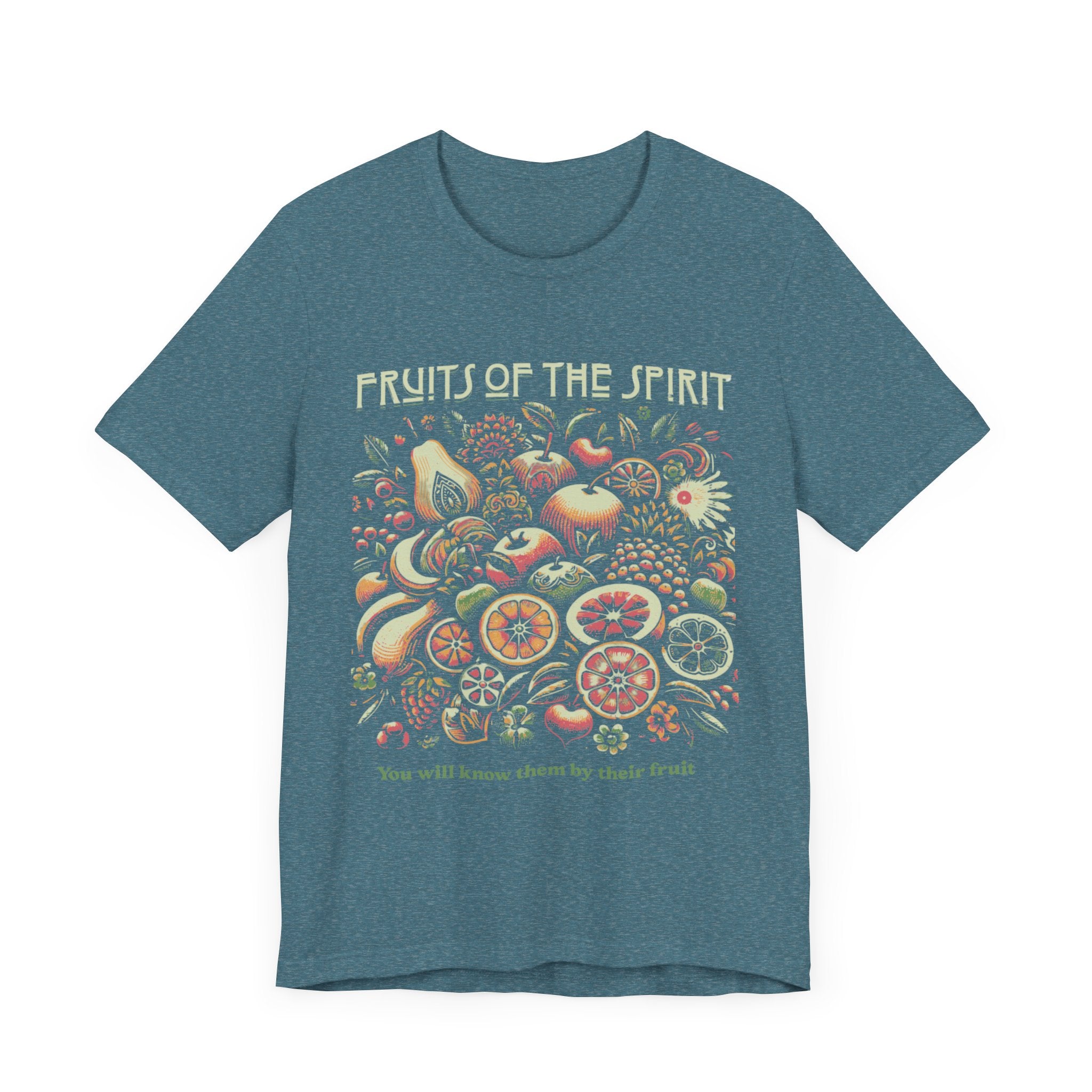 Christian Fruits of the Spirit Unisex Tee, Religious Graphic T-Shirt, Scripture Shirt, Bible Quote Apparel, Spiritual Clothing