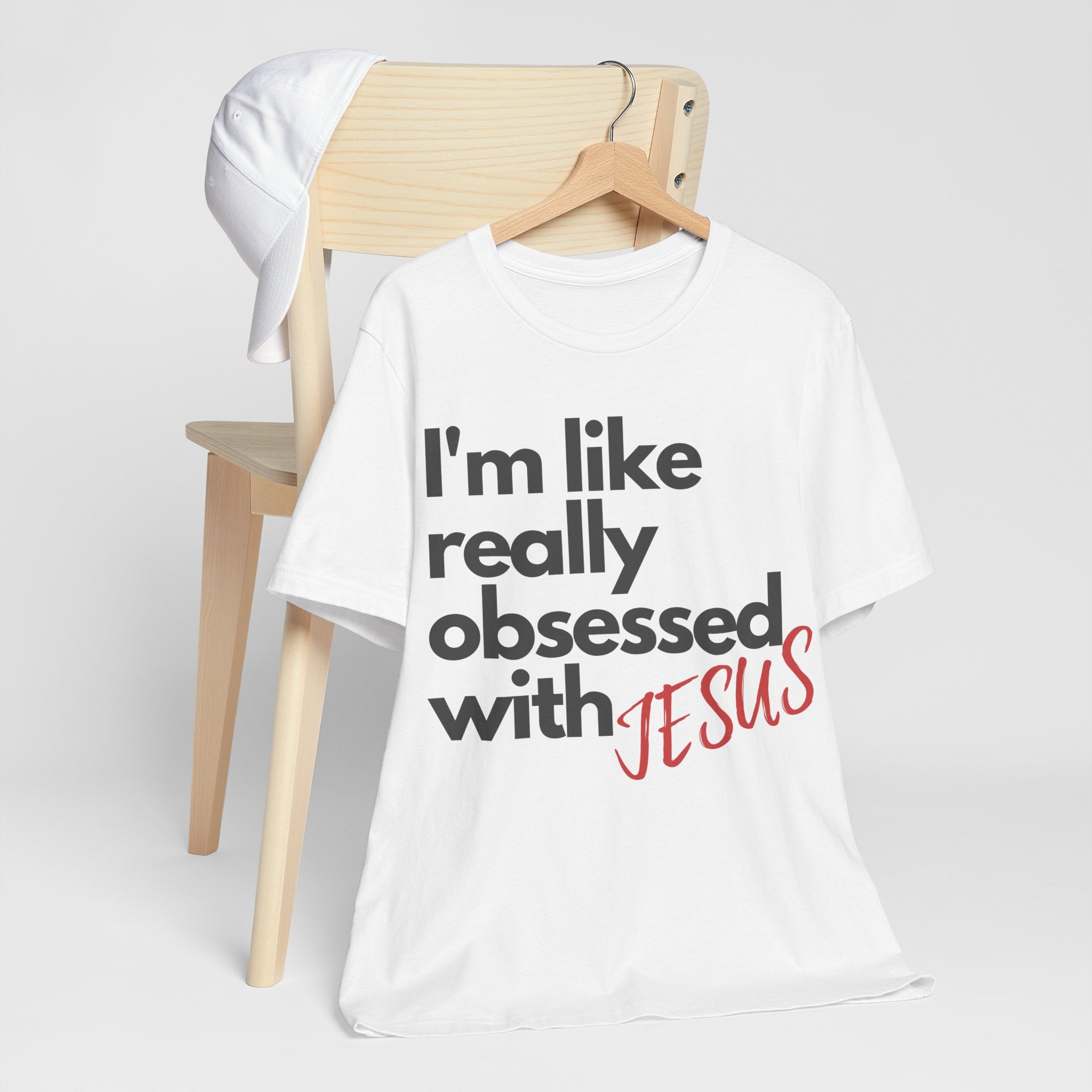 Obsessed with Jesus Short Sleeve Tee, Christian TShirt, Gift for Her, Womens Tee, Trendy Top, Jesus Shirt, Scripture TShirt