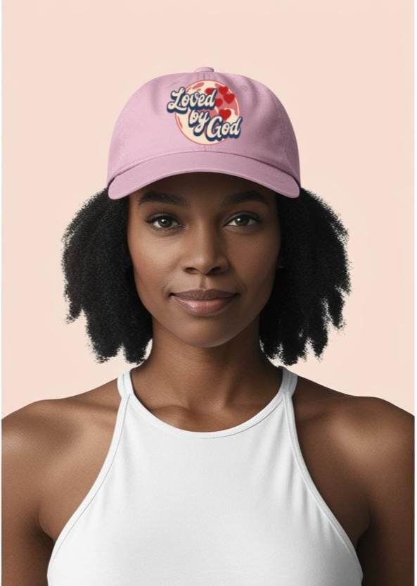 Pink Dad Cap 'Loved by God' Christian Hat