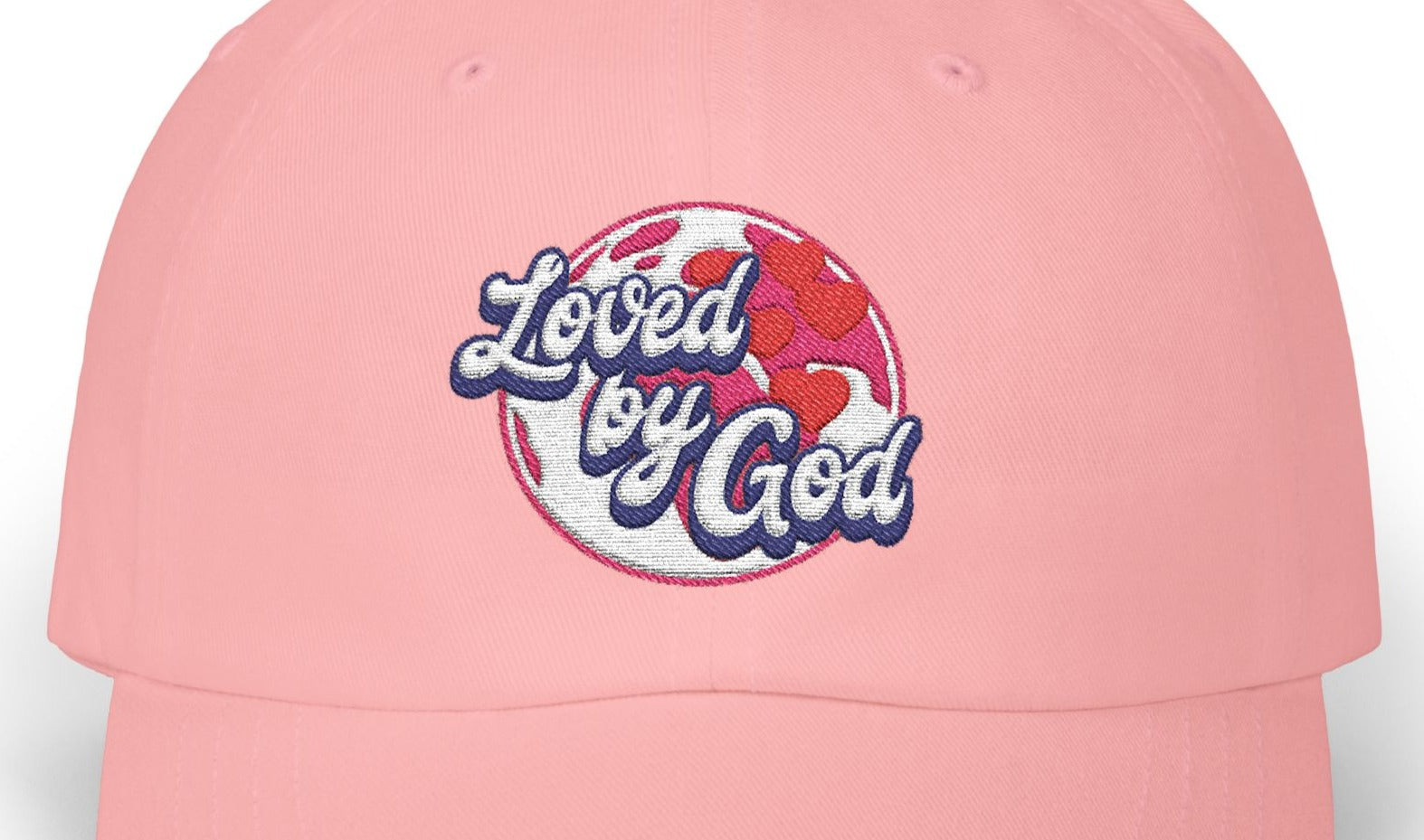 Pink Dad Cap 'Loved by God' Christian Hat
