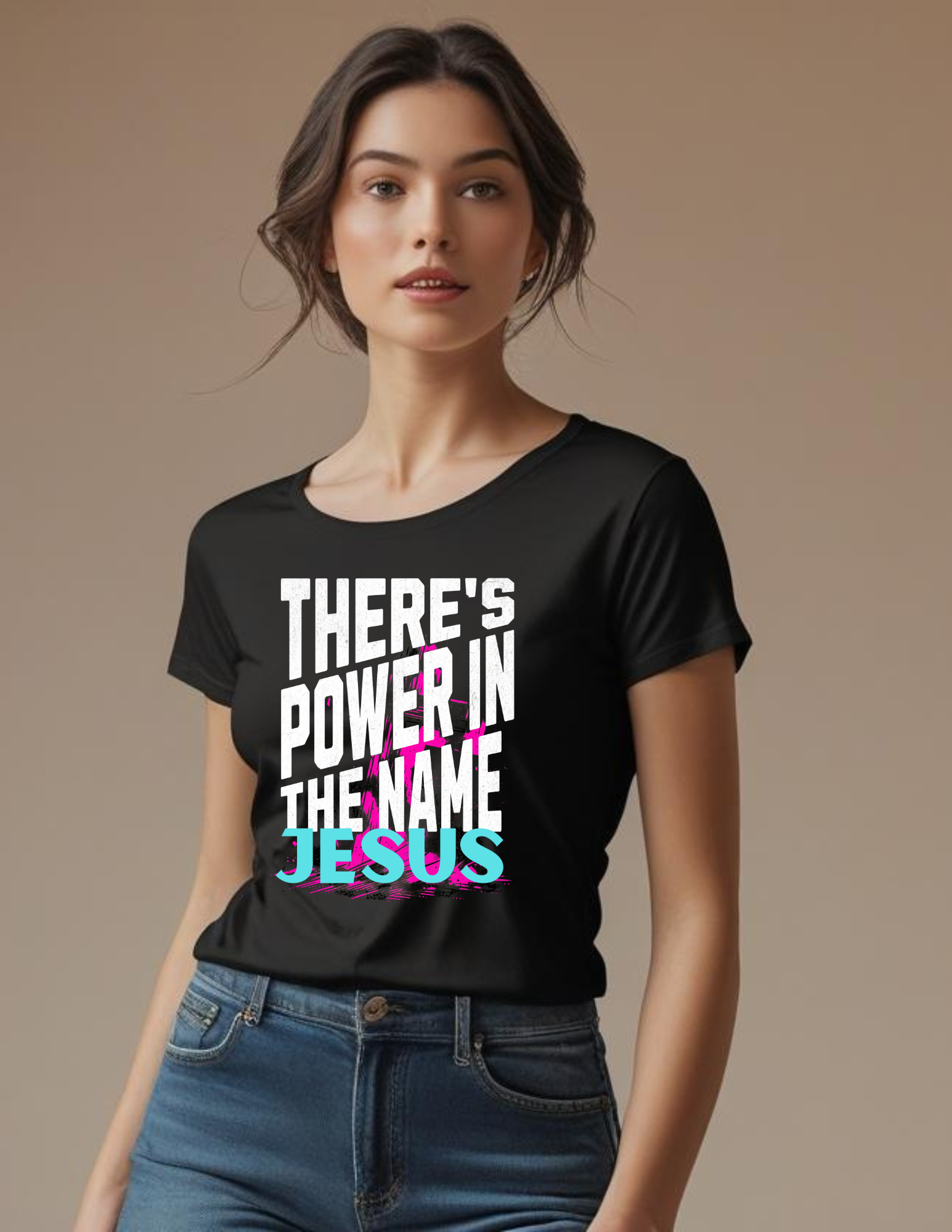Black Christian Unisex T-Shirt - Power in the Blood of Jesus, Religious Tee, Faith Apparel, Inspirational Shirt, Christian Gift