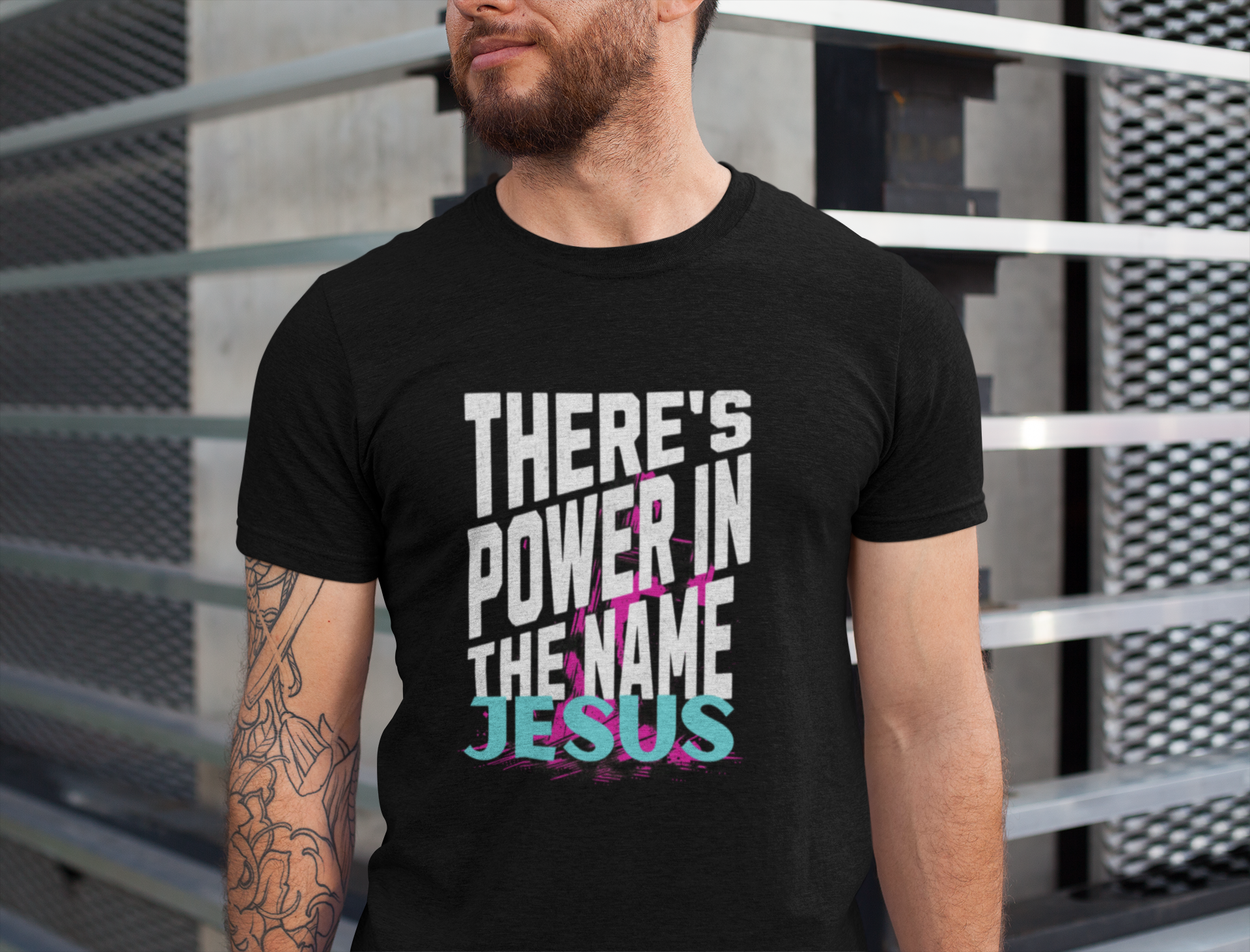 Black Christian Unisex T-Shirt - Power in the Blood of Jesus, Religious Tee, Faith Apparel, Inspirational Shirt, Christian Gift