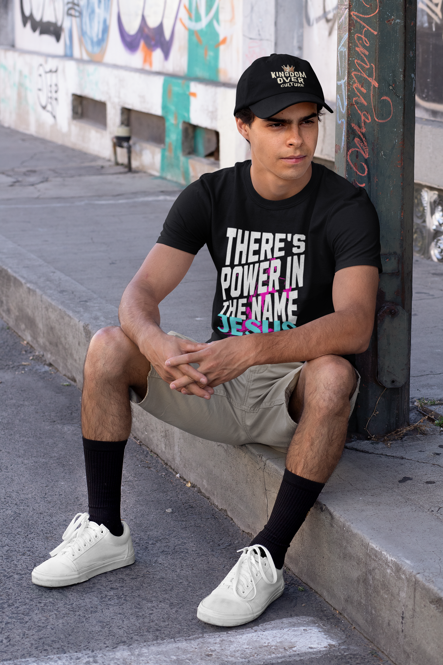 Black Christian Unisex T-Shirt - Power in the Blood of Jesus, Religious Tee, Faith Apparel, Inspirational Shirt, Christian Gift