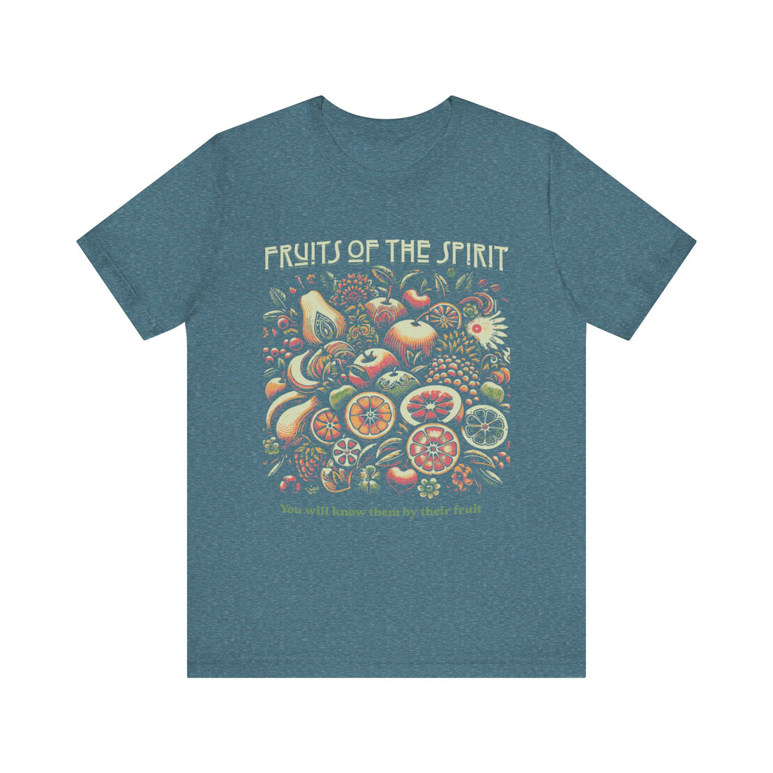 Christian Fruits of the Spirit Unisex Tee, Religious Graphic T-Shirt, Scripture Shirt, Bible Quote Apparel, Spiritual Clothing