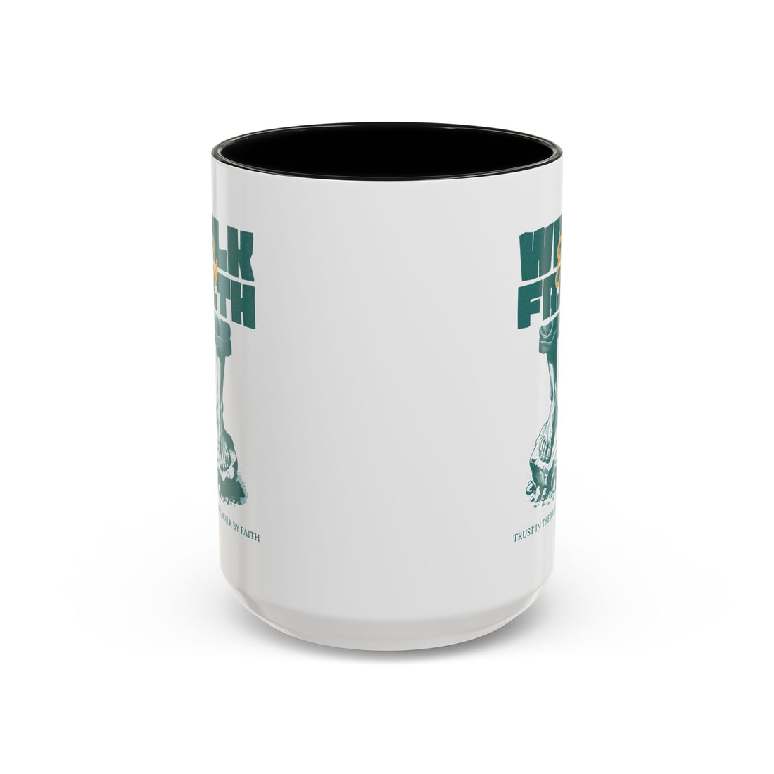 Coffee Mug - Walk By Faith, 15oz Christian Bible Verse