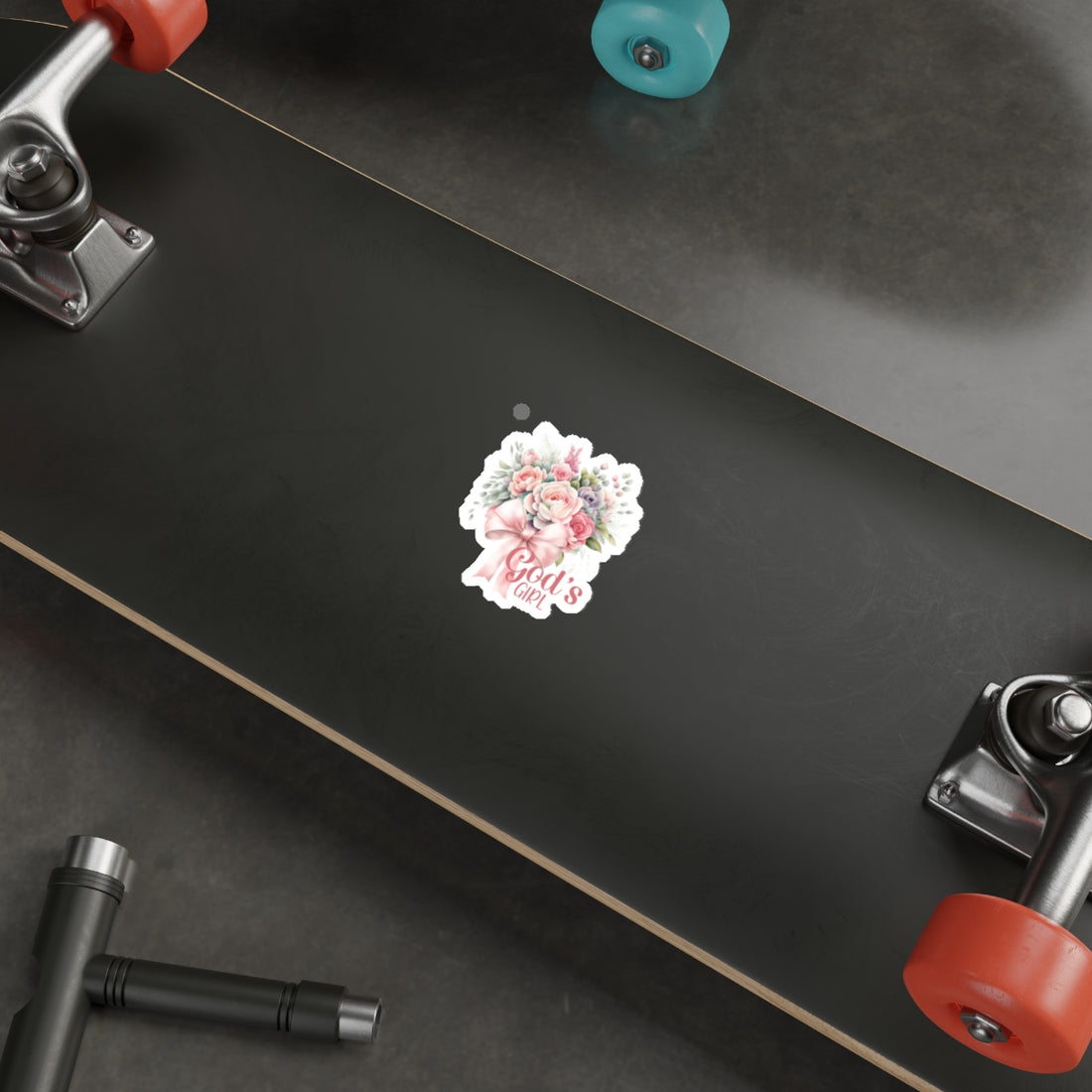 Die-Cut Stickers - God's Girl Floral Bouquet 3 Inch Sticker, Christian, Coquette, Girly, Demure, Cutesy