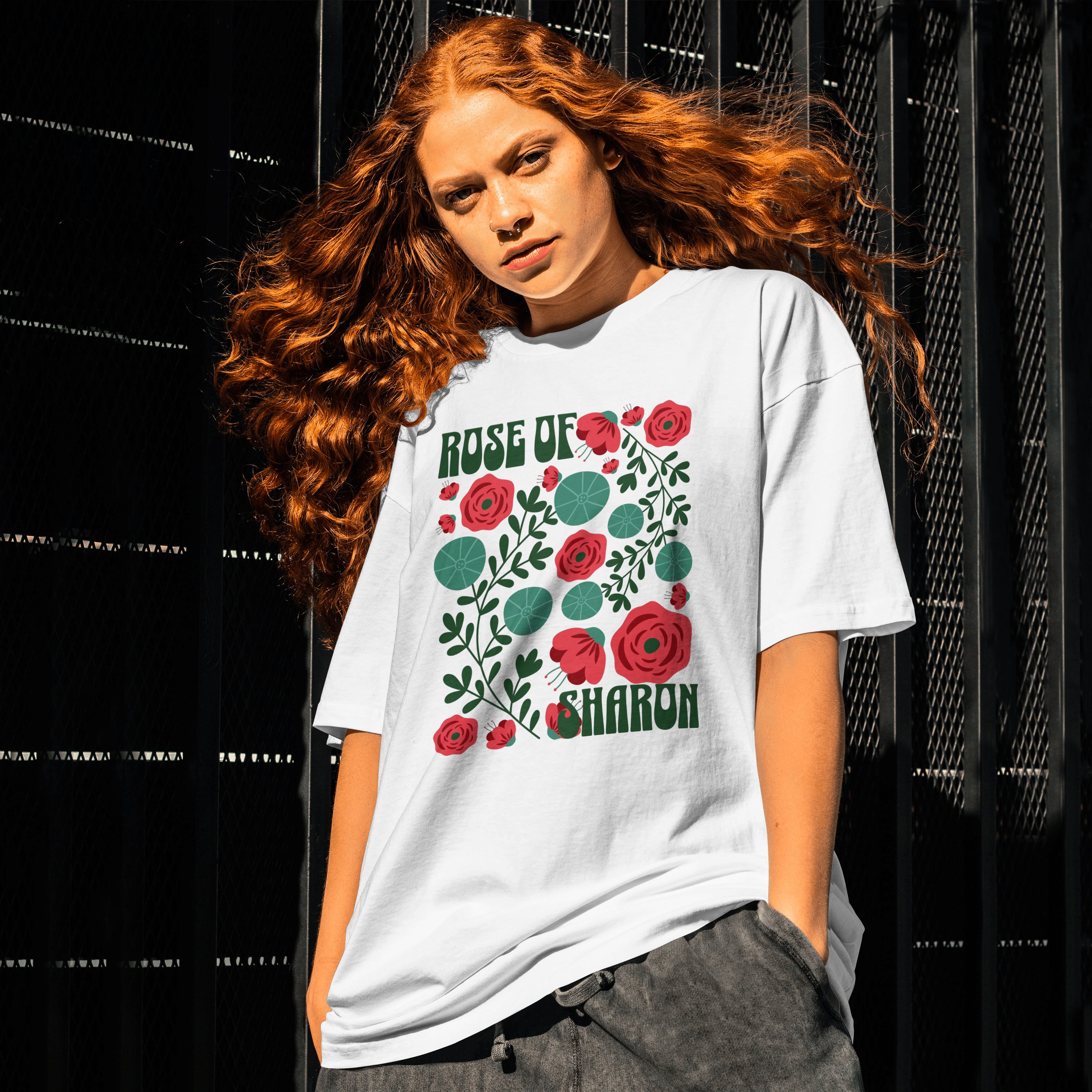 Floral Tee - Red Roses - Rose of Sharon, Unisex Tshirt