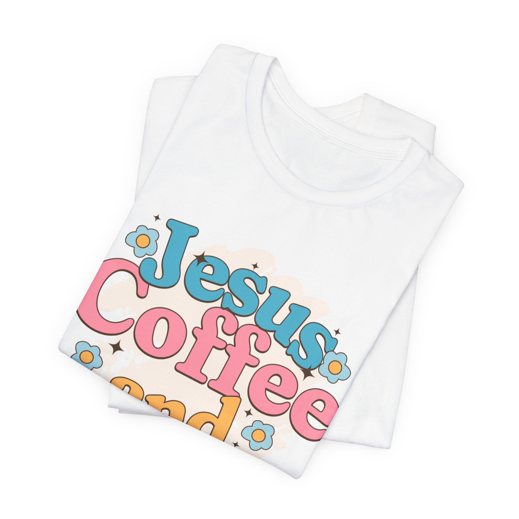 Jesus Coffee and Dogs Jersey Tee, Perfect for Dog Lovers, Casual Outings, Faith Celebrations, Gift for Pet Owners