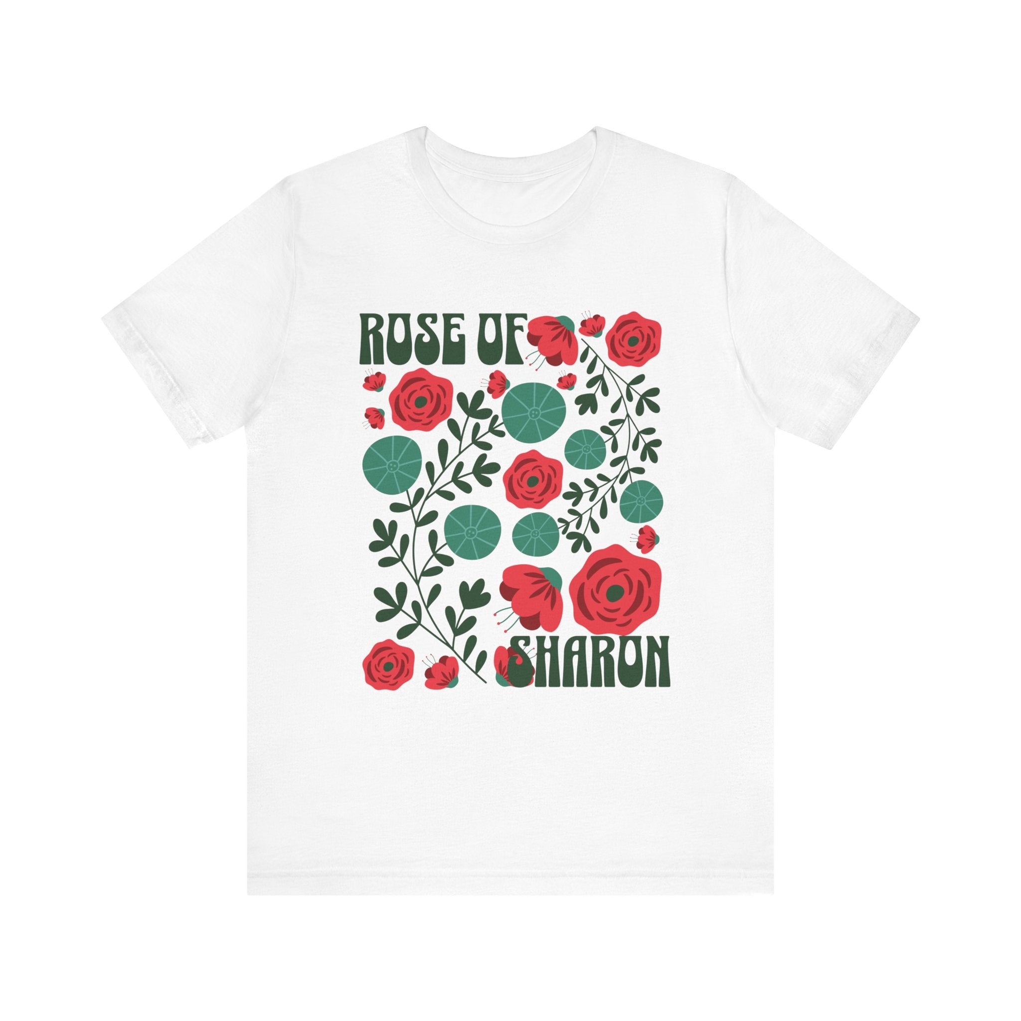 Floral Tee - Red Roses - Rose of Sharon, Unisex Tshirt