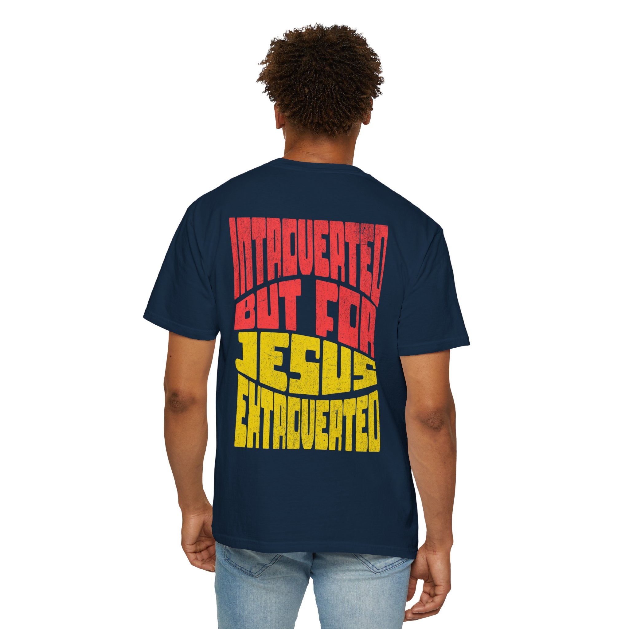 Introverted But for Jesus Extroverted T-Shirt | Bold Christian Graphic Tee for Men & Women