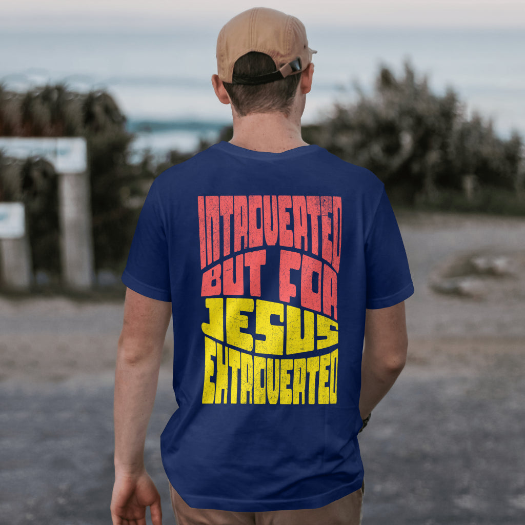 Introverted But for Jesus Extroverted T-Shirt | Bold Christian Graphic Tee for Men & Women